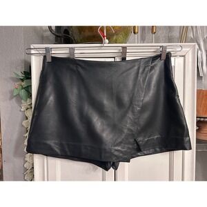 Faux Leather Skort XLarge Date Night Out Party Summer Stretchy